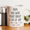 Mom You Were Right Family Mug Personalized Gift K228 890535