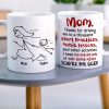 Mom You're The Best, Personalized Coffee Mug, Running With Mom Coffee Mug, Mother's Day Gift, Birthday Gift For Mom