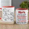Mom You're The Best, Personalized Coffee Mug, Running With Mom Coffee Mug, Mother's Day Gift, Birthday Gift For Mom