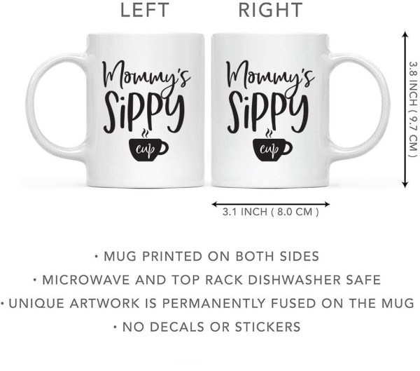 Mommy's Sippy Cup Coffee Mug Funny Gift for Mom from Daughter Son Kids Birthday Mother's Day Gift
