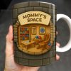 Mommy's Space, Yarn, Chair, Thread Rack, Sewing Table - Personalized Custom Coffee Mug - FAM334_MG