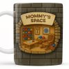 Mommy's Space, Yarn, Chair, Thread Rack, Sewing Table - Personalized Custom Coffee Mug - FAM334_MG