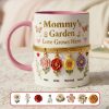 Mom's Floral Garden Coffee Accent Mug - Personalized Gifts For Mom 031NAMG271225