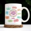 Mom's Self Love Mug With Flowers - Personalized Custom Coffee Mug - MOM056_MG