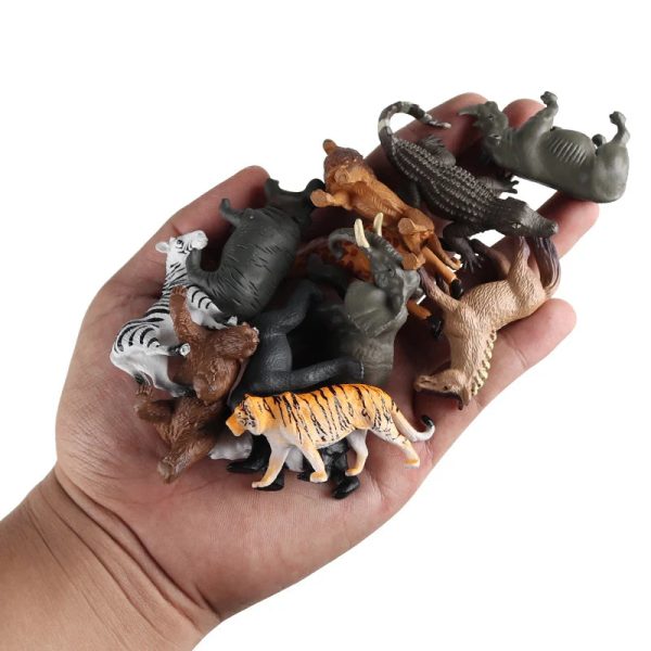 Montessori Miniature Lion Shark Horse Dinosaur Animals Model Set Action Figures