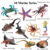 Montessori Miniature Lion Shark Horse Dinosaur Animals Model Set Action Figures