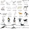 Montessori Miniature Lion Shark Horse Dinosaur Animals Model Set Action Figures