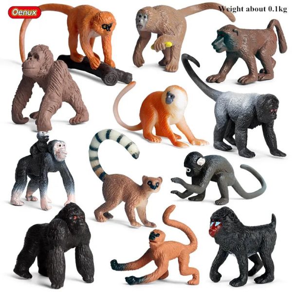 Montessori Miniature Lion Shark Horse Dinosaur Animals Model Set Action Figures