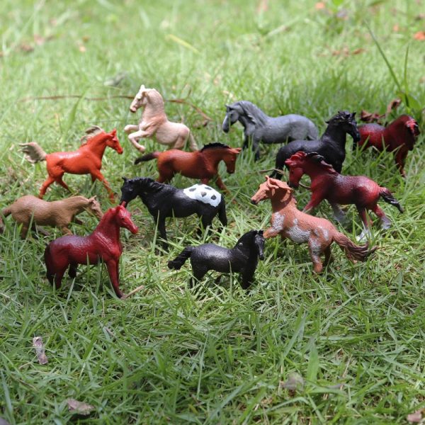Montessori Miniature Lion Shark Horse Dinosaur Animals Model Set Action Figures