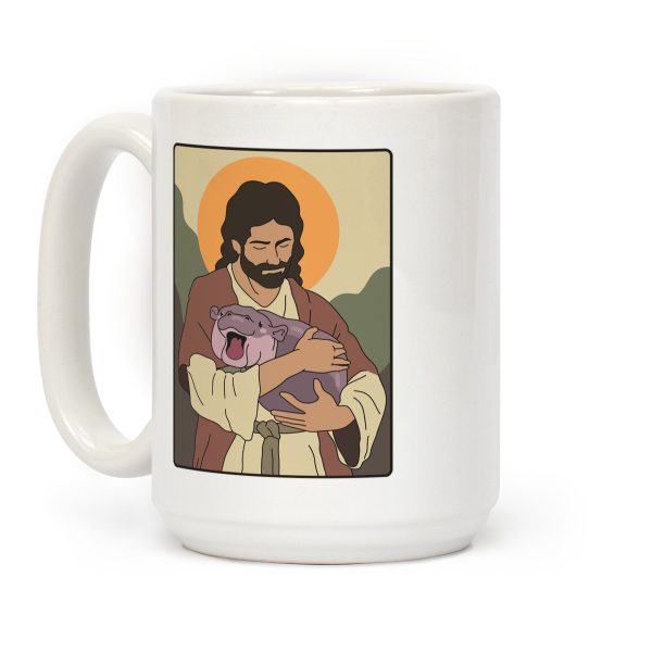 Moo Deng Jesus Coffee Mug
