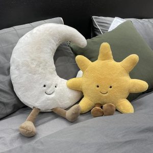 Moon & Sun Plushie: Adorable Weather Decor for Kids' Rooms & Sofas