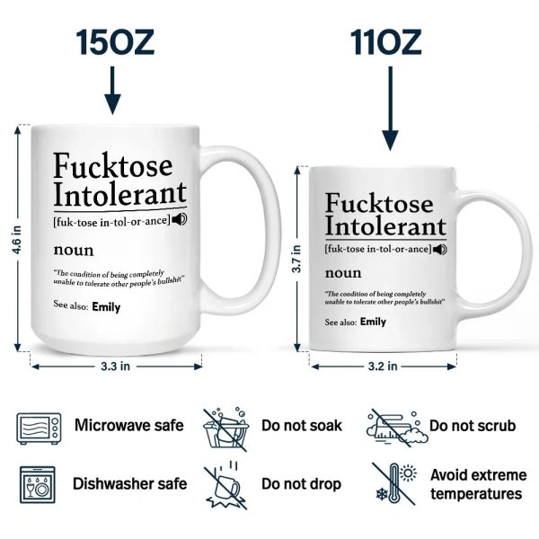 Morning Intolerant Funny - Personalized Mug