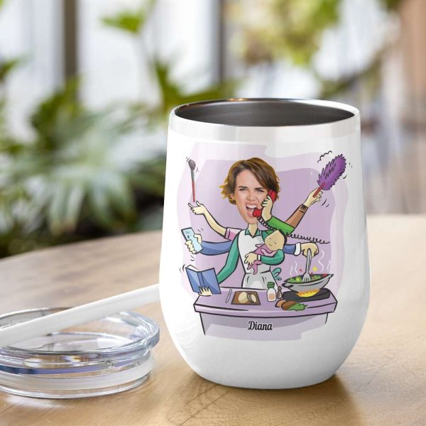 Most Moms Ride On The Crazy Train Personalize Mom White Mug, Accent, Wine Tumbler Gift For Mom