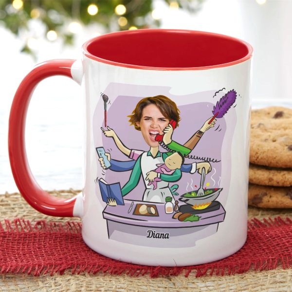 Most Moms Ride On The Crazy Train Personalize Mom White Mug, Accent, Wine Tumbler Gift For Mom