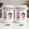 Mother And Daughter Will Always Be Connected By Heart - Personalized Custom Coffee Mug - MOM142_MG