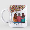 Mother And Daughters Colorful Tree Personalized Mug