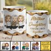 Mother And Daughters Forever Linked Together - Gift For Mom, Personalized Mug