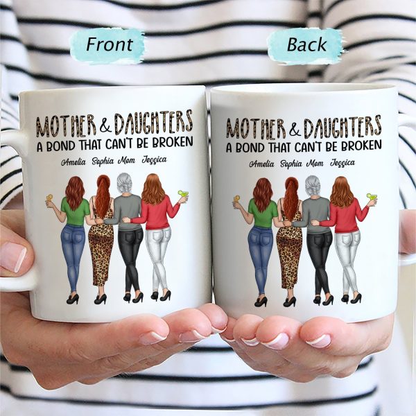 Mother & Daughter - A Bond That Can't Be Broken, Custom Ceramic Mug, Perfect Gift for Mom or Daughter - Personalized Mug to Celebrate the Special Bond!