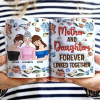 Mother & Daughter Forever Linked Together - 3D Inflated Effect Printed Mug, Personalized White Edge-to-Edge Mug