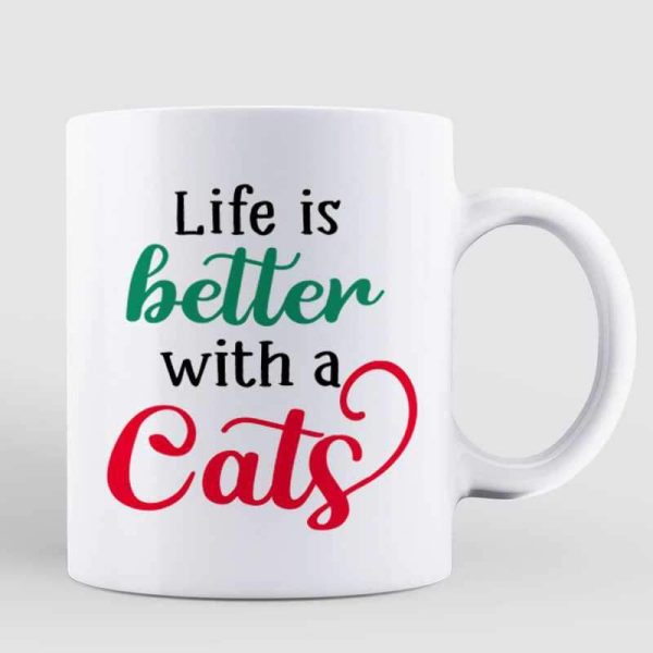Mother Of Cats Sitting Girl Personalized Mug