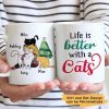 Mother Of Cats Sitting Girl Personalized Mug