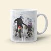 Motocross Father And Son Riding Partners For Life Personalized White Mug, Gift For Dirt Bike Family