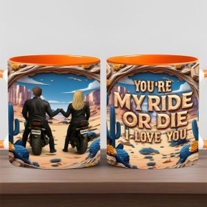 Motorbike Couple Mug - Personalized Gifts For Couple 03tgti260525