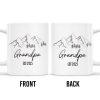 Mountain and Forest Design Grandpa Mug - Personalized Custom Coffee Mug - GRP015_MG