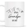 Mountain and Forest Design Grandpa Mug - Personalized Custom Coffee Mug - GRP015_MG