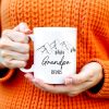Mountain and Forest Design Grandpa Mug - Personalized Custom Coffee Mug - GRP015_MG