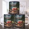 Mountain Camping Adventure Under The Stars With Van And Tent - Personalized Custom Coffee Mug - CAMP013_MG