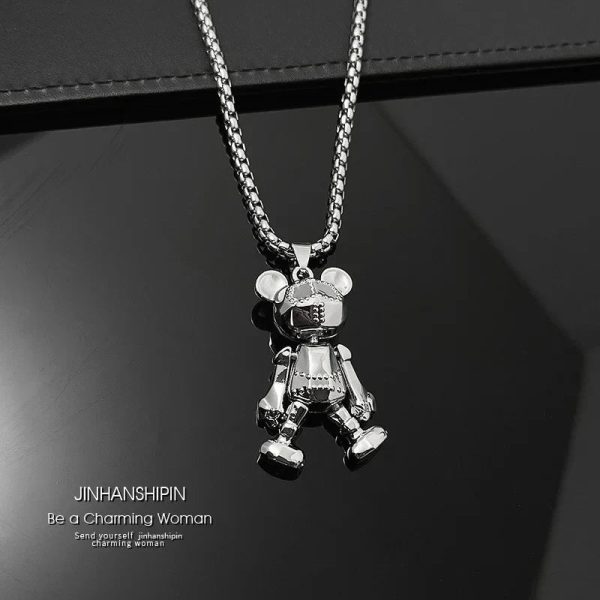 Movable Bear Pendant Necklace