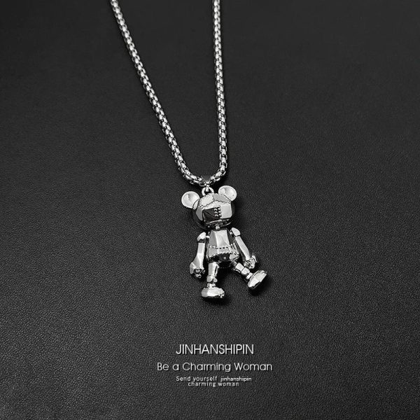 Movable Bear Pendant Necklace