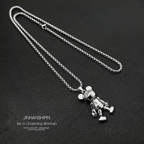 Movable Bear Pendant Necklace