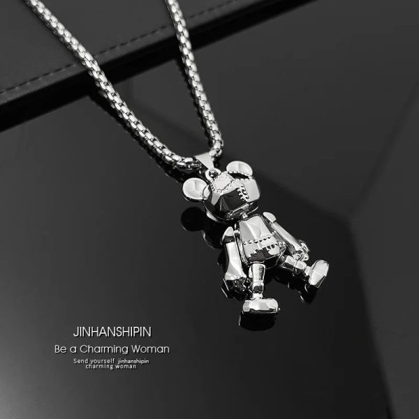 Movable Bear Pendant Necklace
