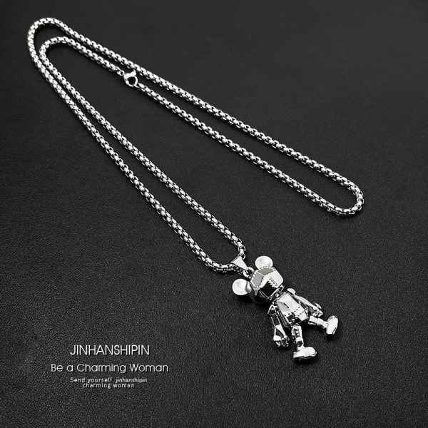 Movable Bear Pendant Necklace