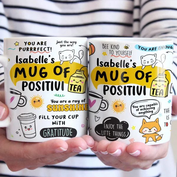 Mug Of Positivitea Self-Love - Friend Personalized Custom Mug - Christmas Gift For Best Friends, Family Members, Coworkers, Yourself