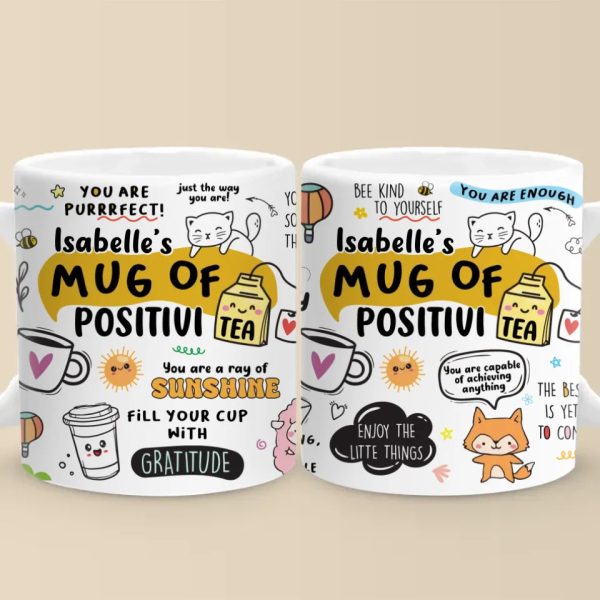 Mug Of Positivitea Self-Love - Friend Personalized Custom Mug - Christmas Gift For Best Friends, Family Members, Coworkers, Yourself