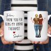 Mug with Hugging Friends Art, Thank You for Being My Unpaid Therapist, Customizable Unique Gift for Coworker or Best Friend