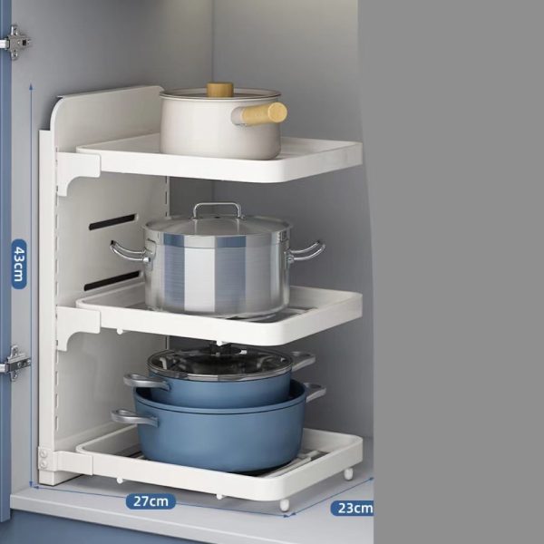 Multi-Layer Under Sink Kitchen Pot Rack