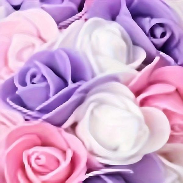 Multicolored Rose Bear Decorative Gift