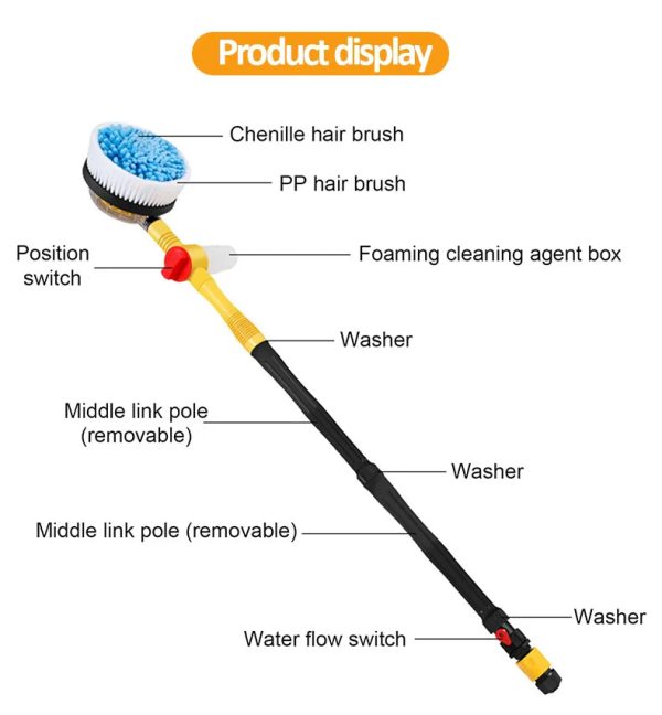 Multifunctional Car Rotary Wash Brush Kit