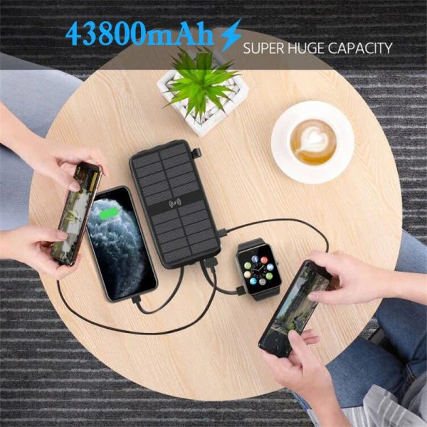Multifunctional Solar Power Bank Quick Wireless Charger