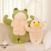 Muscle Frog & Duck Plush A Quirky Pair