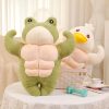 Muscle Frog & Duck Plush A Quirky Pair
