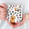 My Best Friend Has Four Paws - Dog & Cat Personalized Custom 3D Inflated Effect Printed Mug - Gift For Pet Owners, Pet Lovers