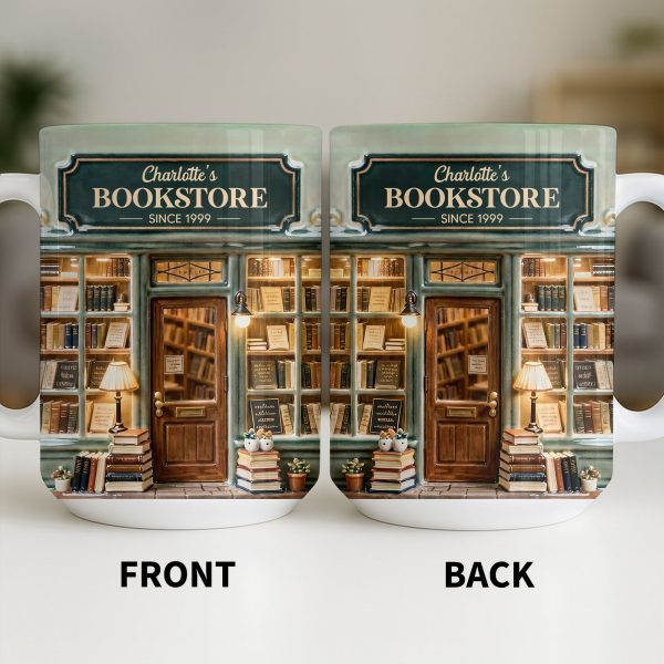 My Bookstore Since, Cozy Bookshelf Design - Personalized Custom Coffee Mug - BLV094_MG