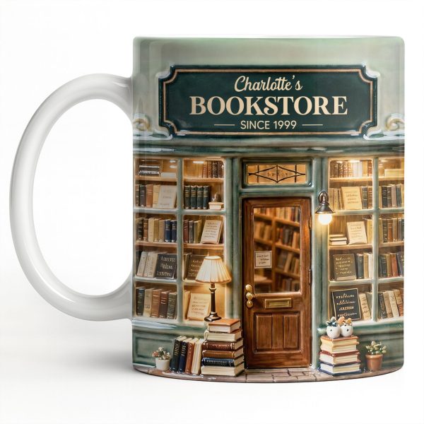 My Bookstore Since, Cozy Bookshelf Design - Personalized Custom Coffee Mug - BLV094_MG
