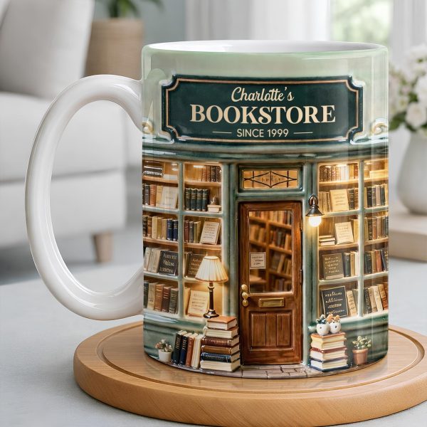 My Bookstore Since, Cozy Bookshelf Design - Personalized Custom Coffee Mug - BLV094_MG