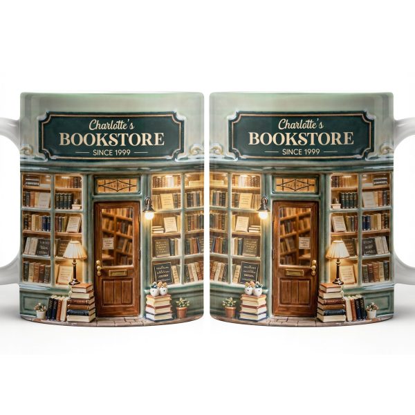 My Bookstore Since, Cozy Bookshelf Design - Personalized Custom Coffee Mug - BLV094_MG
